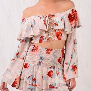 NWT off the shoulder floral top